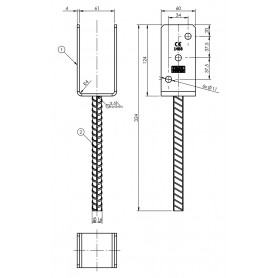 Stützenfuß Pfostenträger Pfostenanker Feuerverzinkt - PS Typ U GRUNDLINE - 16