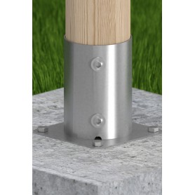 Aufschraubhülse Bodenhülse Pfostenträger – PSPO rund Feuerverzinkt GRUNDLINE - 8