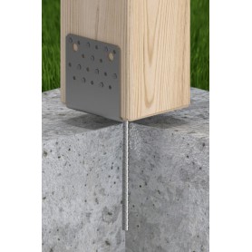 Stützenfuß Pfostenträger Pfostenanker Zink galvanisiert silbern - PSS GRUNDLINE - 18