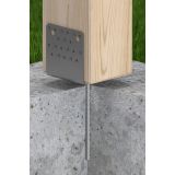 Stützenfuß Pfostenträger Pfostenanker Zink galvanisiert silbern - PSS GRUNDLINE - 18