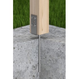 Stützenfuß Pfostenträger - Zink galvanisiert silbern- leicht Typ U GRUNDLINE - 11