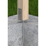 Stützenfuß Pfostenträger - Zink galvanisiert silbern- leicht Typ U GRUNDLINE - 11