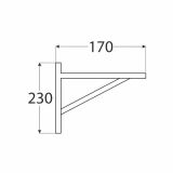 2x Konsole, Regalhalter, Regalkonsole, Wandkonsole - WDW KIEFE Velano - 3