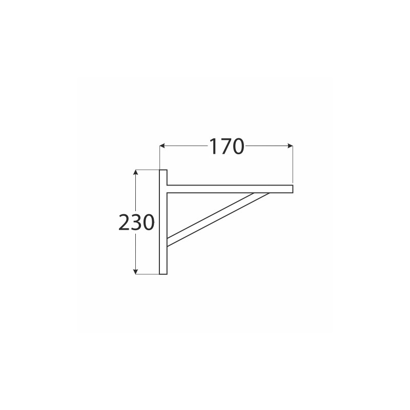 2x Konsole, Regalhalter, Regalkonsole, Regalsystem, Wandkonsole - WDW BUCHE Velano - 3