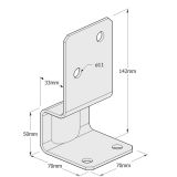 Dekorativ Stützenfuß Pfostenträger Pfostenanker - schwarz - PSK GRUNDLINE - 2