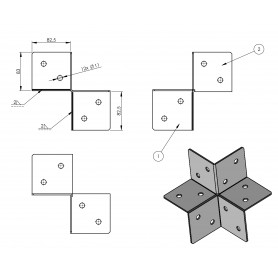 Pergola-Eckverbinder - schwarz - GPLN DMX - 2