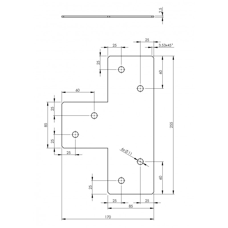 Pergola Dreiwegverbindung - schwarz - GPLP DMX - 2