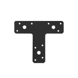 Flachverbinder Verbindungsplatte Holzverbinder - Dekorativ - schwarz - KT 2 DMX - 1