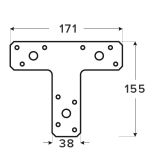 Flachverbinder Verbindungsplatte Holzverbinder - Dekorativ - schwarz - KT 2 DMX - 2