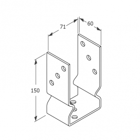 Dekorativ Stützenfuß Pfostenträger Pfostenanker - Schwarz - PSOZ GRUNDLINE - 2