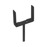 Dekorativ Stützenfuß Pfostenträger - breitenverstellbar – PSRU Schwarz GRUNDLINE - 1