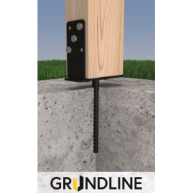 Dekorativ Stützenfuß Pfostenträger - breitenverstellbar – PSRU Schwarz GRUNDLINE - 4