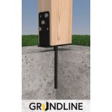 Dekorativ Stützenfuß Pfostenträger - breitenverstellbar – PSRU Schwarz GRUNDLINE - 4