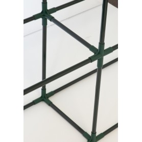 Foliengewächshaus Treibhaus Pflanzenhaus mit Regal - 143x143x195 - weiss Grindi - 3