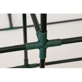 Foliengewächshaus Treibhaus Pflanzenhaus mit Regal - 143x143x195 - weiss Grindi - 4