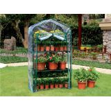 Foliengewächshaus Treibhaus Pflanzenhaus - mit 3 Gitterböden 70x50x125 Grindi - 2