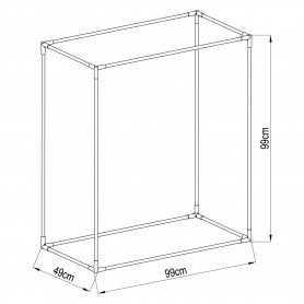 Tomaten Foliengewächshaus Treibhaus Pflanzenhaus - 100x50x100 - Transparent Grindi - 6