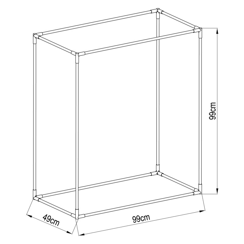 Tomaten Foliengewächshaus Treibhaus Pflanzenhaus - 100x50x100 - Transparent Grindi - 6