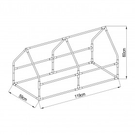 Mini Foliengewächshaus Treibhaus Pflanzenhaus - auf dem Balkon - 120x60x60 - Erica III Grindi - 10