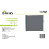 Terasse Markise Windschutz Seitenwand 180x300 - Fen, dunkelgrau Grindi - 11