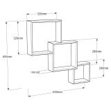 Wand-Regal-Set, Modulfächer, Regalsysteme, Hängeregale - FIS 320/280/200 Velano - 8