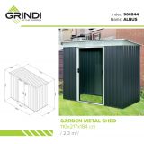 Gerätehaus Geräteschuppen Gartenhaus aus Metall - Alnus - 110x217x184 Grindi - 5