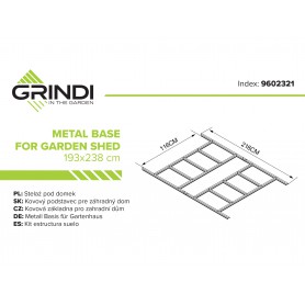 Ribes I Gartenhäuschen Bodenrahmen Grindi - 3