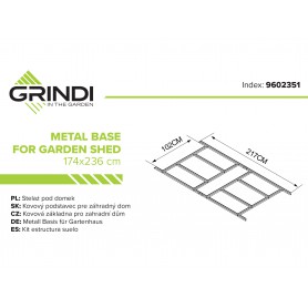 Sorbus II Gartenhäuschen Bodenrahmen Grindi - 2