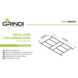 Sorbus II Gartenhäuschen Bodenrahmen Grindi - 2