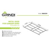 Betula Gartenhäuschen Bodenrahmen Grindi - 2