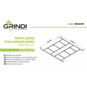 Arbor III Gartenhäuschen Bodenrahmen Grindi - 4