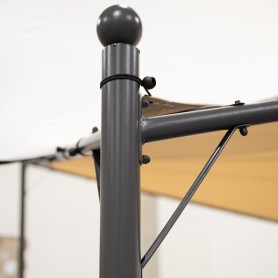 Garten Pergola Pavillon Terrassendach - Ikaria 350x350cm Grindi - 6