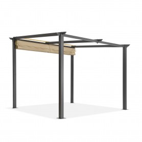 Garten Pergola Pavillon Terrassendach - Keros 3x2,9m Grindi - 2