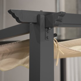 Garten Pergola Pavillon Terrassendach - Keros 3x2,9m Grindi - 5