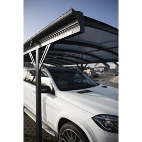Carport Überdachung Abstellplatz Pavillon ALU 505x300x220 grau - Tilos I Grindi - 5