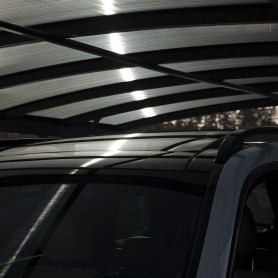 Carport Überdachung Abstellplatz Pavillon ALU 505x300x220 grau - Tilos I Grindi - 8