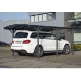 Carport Überdachung Abstellplatz Pavillon ALU 505x300x220 grau - Tilos I Grindi - 6