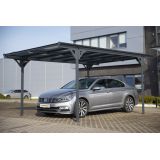 Carport Überdachung Abstellplatz Pavillon ALU 503x305x232 grau - Tilos II Grindi - 2