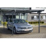 Carport Überdachung Abstellplatz Pavillon ALU 503x305x232 grau - Tilos II Grindi - 3