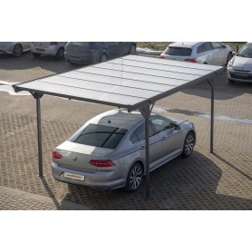 Carport Überdachung Abstellplatz Pavillon ALU 503x305x232 grau - Tilos II Grindi - 6