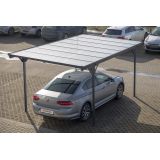 Carport Überdachung Abstellplatz Pavillon ALU 503x305x232 grau - Tilos II Grindi - 6