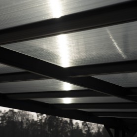 Carport Überdachung Abstellplatz Pavillon ALU 503x305x232 grau - Tilos II Grindi - 13