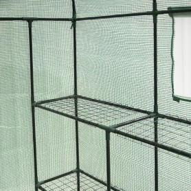 Foliengewächshaus Treibhaus Pflanzenhaus mit Regal - 200x200x220 - grün Grindi - 5