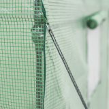 Foliengewächshaus Treibhaus Pflanzenhaus mit Regal - 200x200x220 - grün Grindi - 7