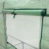 Foliengewächshaus Treibhaus Pflanzenhaus mit Regal - 200x200x220 - grün Grindi - 9