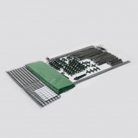 Foliengewächshaus Treibhaus Pflanzenhaus mit Regal - 200x200x220 - grün Grindi - 12