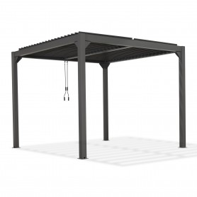 Garten Pergola Pavillon Terrassendach mit aufklappbarem Dach - Kea I 3x3m Grindi - 1