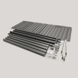 Garten Pergola Pavillon Terrassendach mit aufklappbarem Dach grau - Kea II 3x4m Grindi - 6