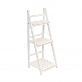 Blumenständer aus Holz, weiß - 3 Ablagen Tulipa I Grindi - 1