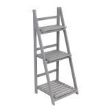 Blumenständer aus Holz, grau - 3 Ablagen Tulipa I Grindi - 1